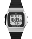 Montre TIMEX Sport Activity Tracker 40 mm argent&eacute; bracelet silicone noir