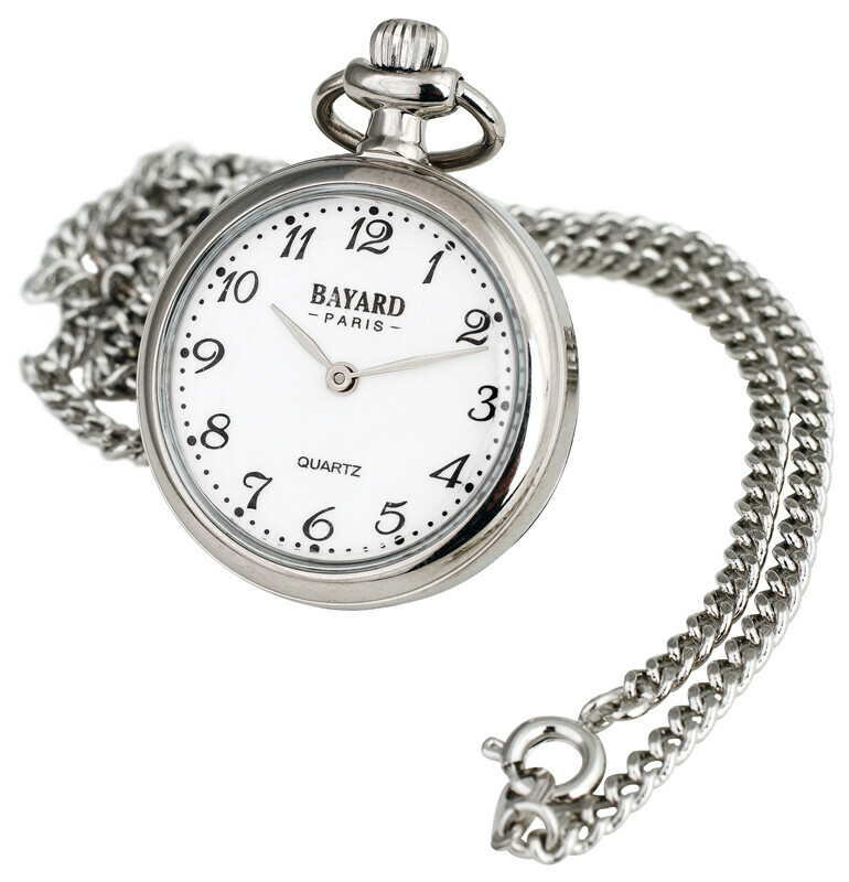 Montre pendentif argent&eacute;e Bayard