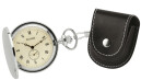 Montre &agrave; quartz de poche argent&eacute;e avec sa pochette Bayard