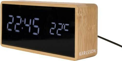 Réveil digital en bois triple alarme Karlsson