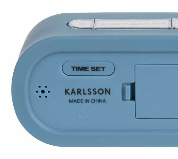 R&eacute;veil digital Karlsson en silicone bleu_arri&egrave;re