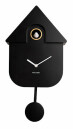 Horloge coucou moderne noire &agrave; volume r&eacute;glable