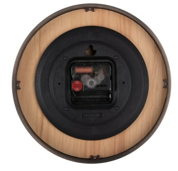 Pendule murale silencieuse en bois peint blanc Karlsson_arriere