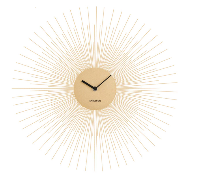 Horloge murale dorée moderne rayon de Soleil Karlsson