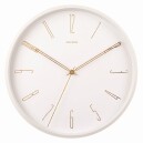 Horloge silencieuse design Karlsson en m&eacute;tal blanc