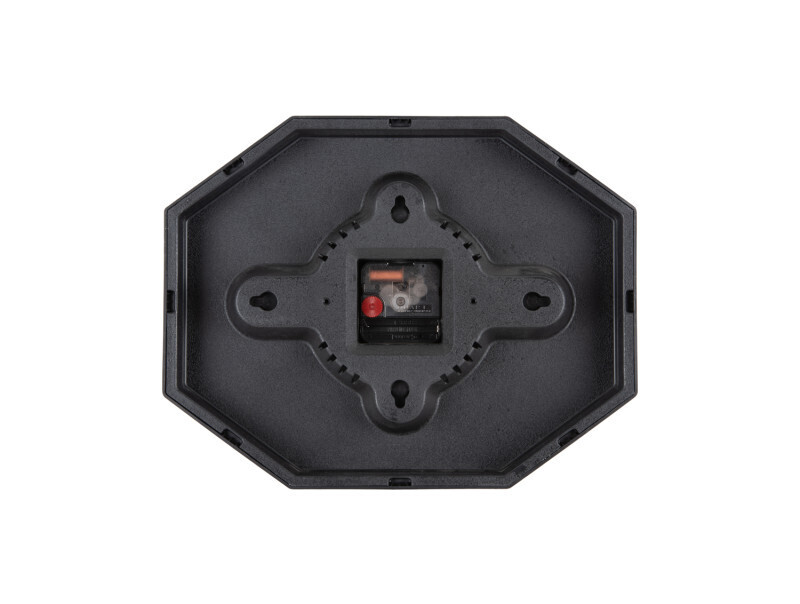 Horloge Karlsson murale octogonale vintage rouge arriere