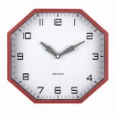Horloge Karlsson murale octogonale vintage rouge