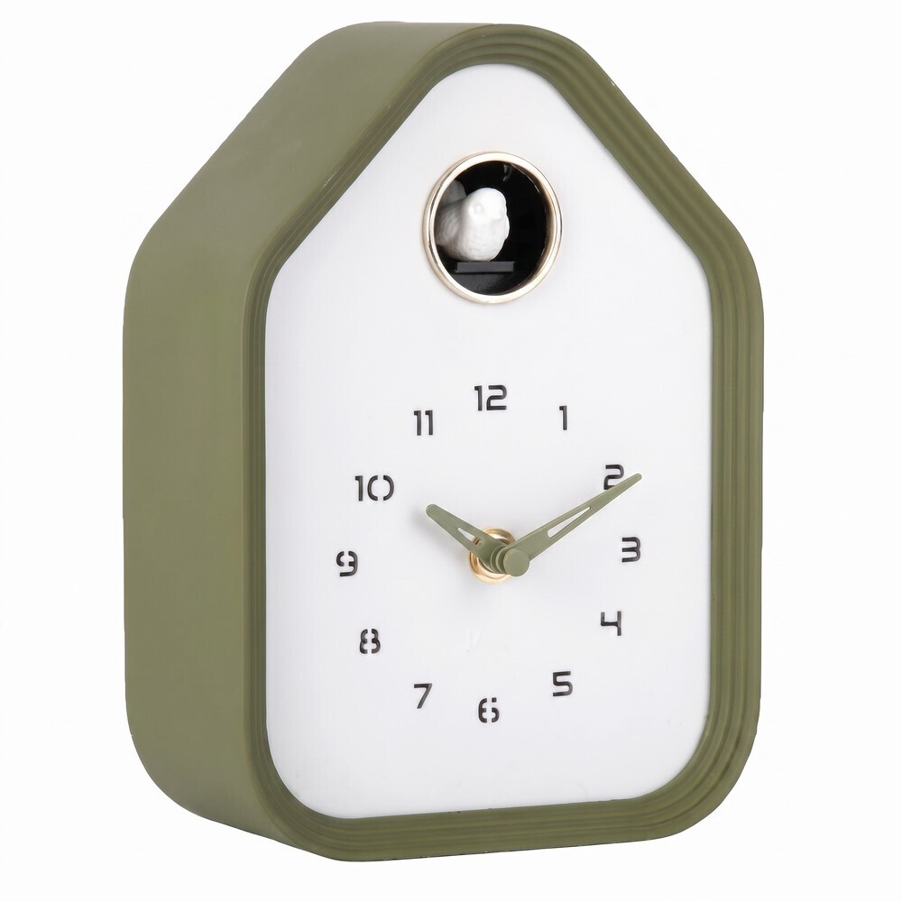 Horloge coucou moderne kaki Karlsson forme maison