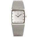 Montre OBAKU Lund Lille carr&eacute;e argent&eacute;e