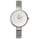 Montre OBAKU Sol en acier argent&eacute; cadran blanc