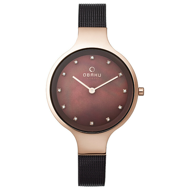 Montre OBAKU Sky couleur marron noyer