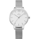 Montre OBAKU Liv ronde en acier argent&eacute;