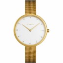 Montre OBAKU Notat dor&eacute;e boitier en acier dor&eacute;