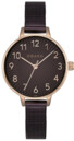Montre OBAKU Syren ronde en acier rose cadran marron