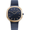Montre OBAKU Oktant lille boitier en acier bleu