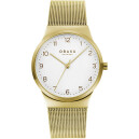Montre OBAKU Land dor&eacute;e boitier en acier