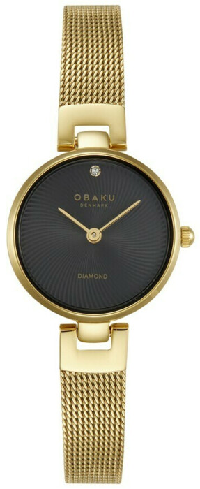 Montre OBAKU Diamant petite dor&eacute;e ultra fine