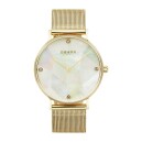 Montre OBAKU Mosaik en acier dor&eacute; cadran en nacre