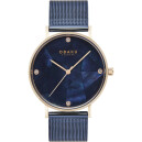 Montre OBAKU Mosaik en acier bleu cadran en nacre
