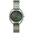 Montre OBAKU Juvel Vert boitier argent&eacute;