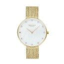 Montre OBAKU Glans en acier dor&eacute; cadran en nacre