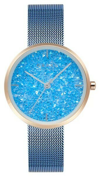 Montre OBAKU Glimmer bleu cadran brillant