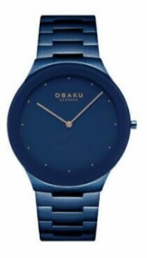 Montre OBAKU Spejl Lille bleue en acier cadran bleu marine