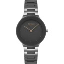 Montre OBAKU Spejl Lille noire en acier cadran noir
