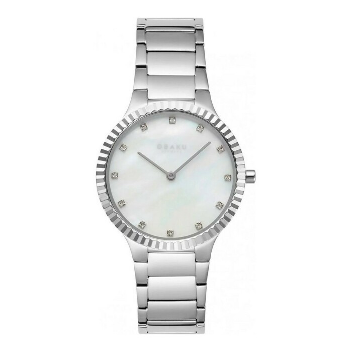Montre OBAKU Linje Lille argent&eacute;e en acier