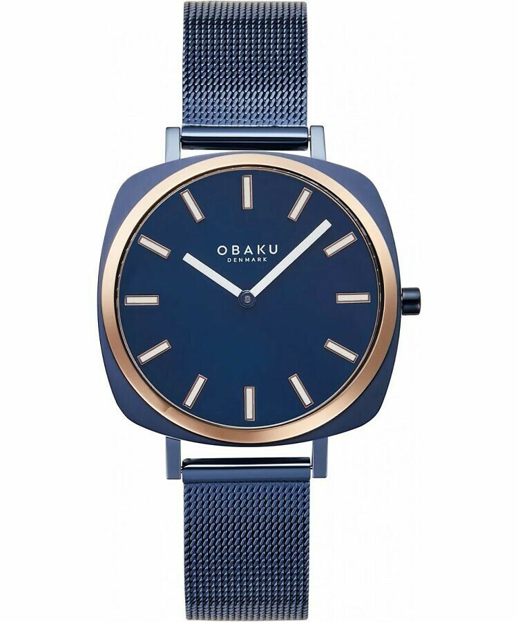 Montre OBAKU Punkter Lille bleu en acier cadran bleu marine