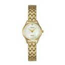 Montre OBAKU Smykke petit mod&egrave;le en acier dor&eacute; cadran blanc en relief