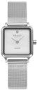 Montre OBAKU Adamas carr&eacute;e en acier argent&eacute; cadran nacr&eacute; gris