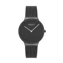 Montre OBAKU Net lille ronde en acier noir