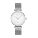 Montre OBAKU Funkle en acier argent&eacute; cadran blanc