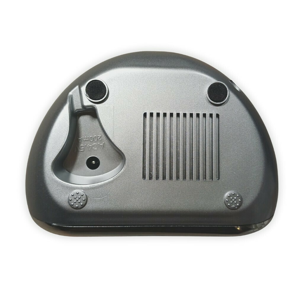 R&eacute;veil matin digital gris sur secteur affichage vert dessous