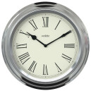 Pendule murale silencieuse en aluminium brillant