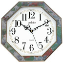 Pendule murale assiette d&eacute;corative verte Vedette