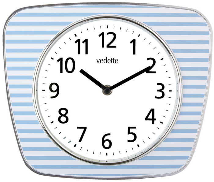 Pendule murale silencieuse bleue Vedette