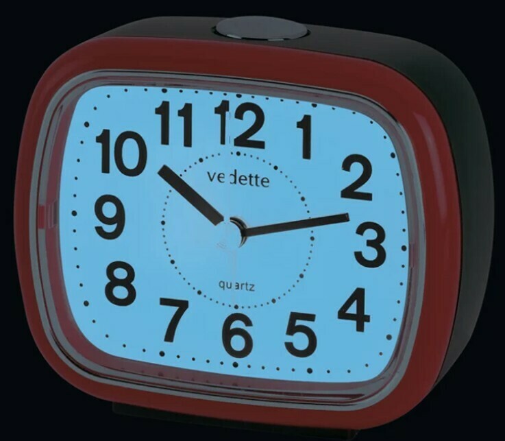R&eacute;veil lumineux rouge sonnerie &agrave; r&eacute;p&eacute;tition_nuit