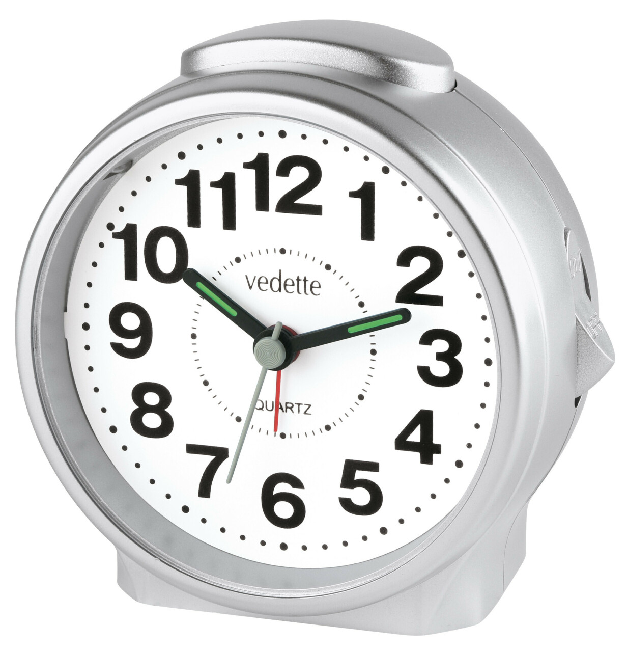 R&eacute;veil silencieux rond gris sonnerie progressive