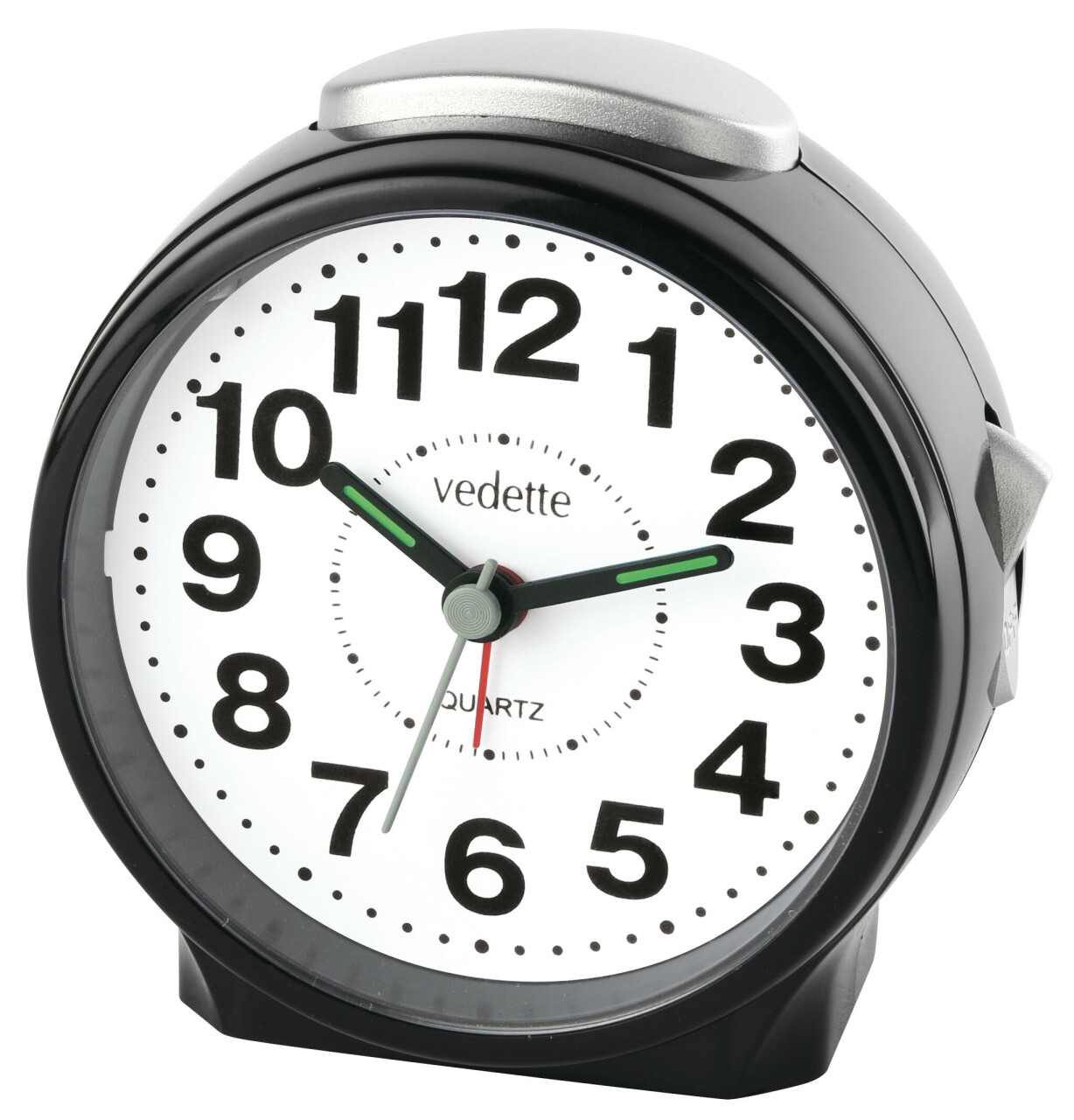 R&eacute;veil silencieux rond noir sonnerie progressive