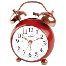 R&eacute;veil analogique rouge silencieux &agrave; cloches