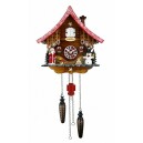 Horloge coucou No&euml;l Trenkle quartz &eacute;dition sp&eacute;ciale P&egrave;re No&euml;l et bonhomme de neige 27cm