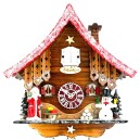 Horloge coucou No&euml;l Trenkle quartz &eacute;dition sp&eacute;ciale P&egrave;re No&euml;l et bonhomme de neige 27cm Zoom