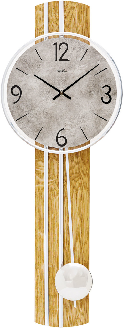 Horloge murale en bois d'&eacute;pic&eacute;a massif avec balancier