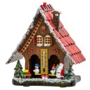 Chalet m&eacute;t&eacute;o thermom&egrave;tre &eacute;dition de No&euml;l hauteur 21cm