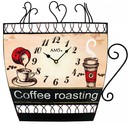 Pendule murale de cuisine tasse de caf&eacute; chaude