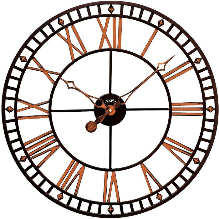 Pendule murale design grand diamètre style vintage