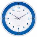 Horloge murale moderne ronde Bayard bleue