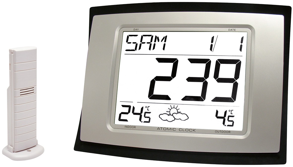 Station météo radio controlée écran couleur avec sonde exterieure